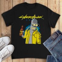 Bender Cyberdrunk 2026 limiteFunny Drinking Futurama Cartoon Adult Swim Gift T-Shirt Sweatshirt Hoodie Tank Top For Men Women S gray