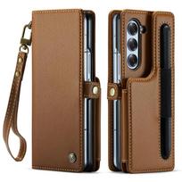 For Samsung Galaxy Z Fold 6 Case with Pen Holder Slot, RFID Blocking Wallet Phone Case for Galaxy Z Fold 6 with Wristlet Strap For Galaxy Z Fold 6 ruda
