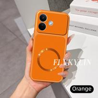 Xiaomi Redmi Note 17 Pro 5G dėklas su litchi tekstūros oda ir magnetiniu užsegimu, apsaugantis nuo kritimo Redmi Note 17 Pro 5G orange
