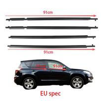 4 vnt. juoda lango guminė apdailos juosta RAV4 2009-2012 m. Weatherstrip Sandariklis Šoninio lango Pakeitimo Diržas Vandeniui atsparus 75720-0R020 black