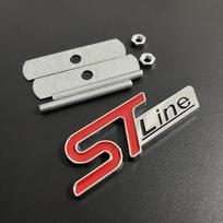 3D Metalinis ST Line Priekinių grotelių ženklelis Automobilio Galinės bagažinės Ženklelis Ford Edge Puma Kuga Mondeo Fiesta Ecosport Focus STLINE Lipdukas