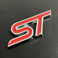 3D Metalinis ST Line Priekinių grotelių ženklelis Automobilio Galinės bagažinės Ženklelis Ford Edge Puma Kuga Mondeo Fiesta Ecosport Focus STLINE Lipdukas