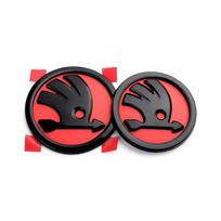 Automobilio emblema ženklelis Priekinis variklio dangtis Bagažinė Lipdukas Apdaila Skoda Octavia Superb Rapid Kodiaq Karoq Enyaq RS Yeti Scala Fabia Kamiq raudona juoda spalva