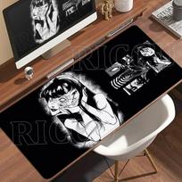Black And White Mouse Pad XXL HD Anime Girls Desk Pad Extended Gaming PC Keyboard Mats Large Gamer Collage Horror Anime Mousepad 30cmx60cm
