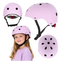 Trike Fix vaikiškas dviratininko šalmas reguliuojamas LED M 55-58cm violetinės spalvos