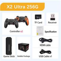 X2 Ultra žaidimų konsolė 256GB 60000+ retro žaidimų TV nešiojama žaidimų konsolė belaidžiai žaidimų valdikliai vaizdo žaidimų HD išvestis
