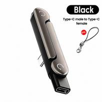 2-in-1 USB-C Adapter with Foldable Phone Stand, 240W Fast Charging Zinc Alloy Angled Connector for Smartphones Laptops Tablets