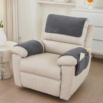 Universalus neslystantis avikailio sofos porankio ir atlošo užvalkalas 2-Seater 4-Piece Set (2 with Pockets)