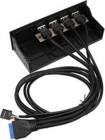 Ciciglow 5.25" usb 3.0 priekinio skydelio šakotuvas 4 prievadai 5gbps 19 kontaktų skydelio kompiuterio išplėtimo plokštė su 2 usb 3.0 ir 2 usb 2.0 prievadais, skirtas 11 10 8.1 8 7 vista, skirtas xp