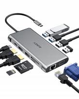 Aukey Cb-c78 Usb-c Hub 12in1: 100w Pd, 4k Hdmi, Gigabit Ethernet