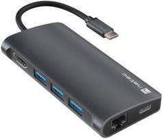 Usb-c šakotuvas 8 in 1 Natec Fowler 2 3x usb 3.0 šakotuvas hdmi 4k usb-c