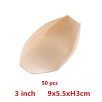 50 100pcs Natural bamboo Disposable Kayak sushi Wood Boat Salad Dessert Pine cake Boat Snack Bowl mat sushi plate tray onigiri beige