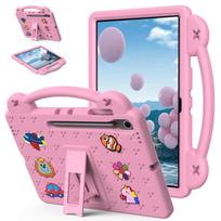 Kids Case for Samsung Galaxy Tab S10 Lite|Tab S10 FE | Tab S9 plus |10.9 inch |EVA Kids Shockproof Cover with Strap Handle Stand Tab A11 8.7inch 2025 rožinė