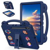 Vaikams skirta dėklas Samsung Galaxy Tab S10 Lite|Tab S10 FE | Tab S9 plus |10.9 colio |EVA vaikams atsparus smūgiams dėklas su dirželiu, rankena, stoveliu Tab A11 8.7inch 2025 tamsiai mėlyna spalva