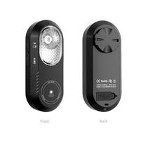 Smart Bike Radar Tail Light Anti-Collision Warning RGB Rear Lamp Energy Saving Safety Light for Daily Bike Use one size gray
