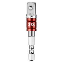 3/8  Drive Adjustable Socket Wrench Set 10-19mm Universal Hex Adapter Impact Grade Tool  Connecting pole white