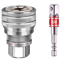 3/8  Drive Adjustable Socket Wrench Set 10-19mm Universal Hex Adapter Impact Grade Tool  2PCS