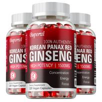 Buporai - Korėjietiško raudonojo ženšenio ekstrakto kapsulės - 1500 mg - Energija 120*3