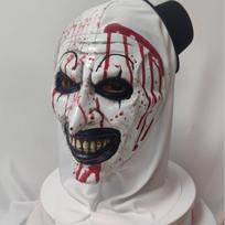 Vaikų Terrifier Klouno Kaukė, Siaubo Latekso Pilno Veido Galvos Apdangalas Helovinui Vaikų Cosplay children's blood black soul clown gray