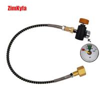 Soda Cylinder Bottle Hose Adapter Kit for Sodastream to Charging Refilling CO2 From W21.8-14 Large Carbon Dioxide Tank Hose no BleedValve
