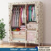 105/65cm Ilga Buitinė Kietmedžio Spinta Klasikinio Stiliaus Miegamojo Sandėliavimo Spintelė Sandėliavimo Lentyna Palto Kabykla 105cm