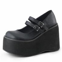 Moteriški vijokliai Pu Flats Odinė platforma JK Mary Jane Kulkšnis Studentų Goth Moteriški Loafers Batai 39 black