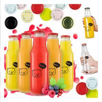 40x Stiklinės "kubuś" 750ml su spauda sultims, vandeniui, sirupams