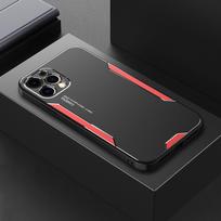 Prabangus aliuminio metalinis dėklas, skirtas iPhone 16 15 14 Plus 13 12 11 Pro Max Mini XS X XR matinis silikoninis rėmo dangtelis, skirtas iPhone 14 13 Pro For iPhone 15 Plus raudona