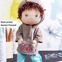 Haba Lian 306528 skudurinė lėlė vaikams nuo 18 mėnesių žaisti ir apkabinti, pagaminta iš minkštų medžiagų, dydis: 30 cm