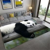 „Wild Panda“ kilimas vaikų kambarys berniukams Minkštas ropojantis kilimėlis 3D gyvūnų kilimas Svetainės įėjimo kilimėlis Grindų kilimas miegamajam 40x120cm gray