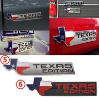 1 x Texas Edition logotipo automobilio ženklelio lipduko šoninės uodegos emblemos lipdukas 6