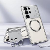 Prabangus magnetinis Magsafe dėklas Samsung Galaxy S25 S24 S23 S22 S21 Ultra, metalo aliuminio lydinio, automobilinis telefono laikiklis, apsauginis dangtelis su kvepalų laikikliu For Samsung S21 Ultra