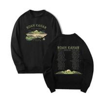 NOAH KAHAN Stick Season 2023 World Tour Oversized Hoodie Women Unisex Long Sleeve Pullover Crewneck Sweatshirt Casual Tracksuit M black