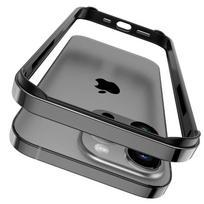 Metalinis buferio dėklas, skirtas IPhone 15 Pro Max 14 Plus 13 12 Mini 12Pro 15Pro 14pro IPhone15 15Plus Metalinis titano pilkas smūgiams atsparus dangtelis For Phone 13 juoda