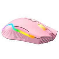 ONIKUMA belaidė 2.4G USB žaidimų pelė RGB Golwing 3000 DPI žaidimų pelės, didelės talpos baterijos pelė, skirta žaidimų biurui. Patogus rankos jausmas rožinė