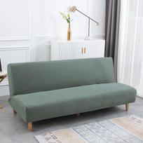 Naujas žakardo audinio berankis sofos lovos užvalkalas Sofa Sulankstomas sofos lovos užvalkalai Stretch Protector Elastinis suoliuko futonas užvalkalas M Size žalia