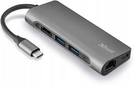 Trust 7-in-1 Usb-c hub adapteris su Hdmi, Ethernet, Usb-a ir kortelių skaitytuvu
