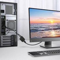 Lazmin112 vga į hdmi konverteris, 1080p full hd vga garso ir vaizdo konverteris, maitinimo šaltinis per usb, vga adapteris su 3,5 mm garso kabeliu, skirtas pc tv