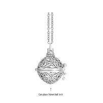 Muzikos varpelis Meksikos angelas Ball Caller Locket karoliai Antikvariniai vintage nėštumo eterinių aliejų difuzorius Aromaterapijos karoliai 70cm white