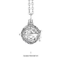 Muzikos varpelis Meksikos angelas Ball Caller Locket karoliai Antikvariniai vintage nėštumo eterinių aliejų difuzorius Aromaterapijos karoliai 70cm white
