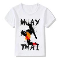 Ultimate Fighting Muay Thai Hardcore Kova Dizainas Vaikų Marškinėliai Vaikams Laisvalaikio Drabužiai Berniukams Mergaitėms Madingi Viršutiniai Drabužiai Marškinėliai 6T white