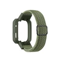 Nailono laikrodžio apyrankė skirta Xiaomi Mi Watch Lite 1 2 3 Apyrankė, pinta elastinga apyrankė, skirta Xiaomi Redmi Watch 3 2 1 Laikrodžio dirželis Redmi Watch Lite1 / 2 armijos žalia spalva