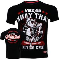 „Muay Thai“ grafiniai marškinėliai, vyriški vasariniai kvėpuojantys greitai išdžiūstantys marškinėliai, bėgimo treniruoklių salė trumpomis rankovėmis, lauko bokso imtynių sportiniai kostiumai XL juoda