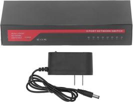 Gigabitinis Poe jungiklis, 110v-220v 8 prievadų gigabitinis Poe jungiklis „plug and Play“ 8 prievadų Poe gigabitinis eterneto plius jungiklis, montuojamas ant sienos eterneto skirstytuvas su metaliniu korpusu namams