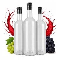 10x 750ml bespalvės stiklinės buteliai su kamšteliais