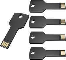 USB laikmena Uflatek 5 vnt. 4gb atmintinė rakto formos, atspari vandeniui, kūrybinga usb 2.0 atmintinė, stilingas u diskas, sidabrinė atmintinė duomenų saugykla reklamoms