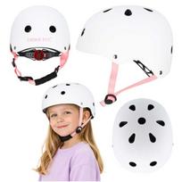 Trike Fix vaikiškas dviratininko šalmas reguliuojamas LED S 48-54cm baltas