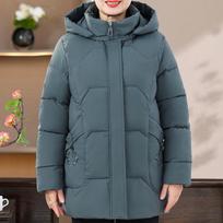 Didelio dydžio 2XL-7XL Žieminės striukės Moteriškas Parkas Su gobtuvu Elegantiškas Storas Šiltas Vidutinio amžiaus Moteriški viršutiniai drabužiai Žieminiai paltai 6XL žalia