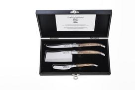 Sūrio peilių rinkinys Laguiole Luxury Line by Style De Vie, alyvmedis, 3 vnt.