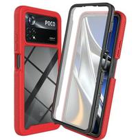 Skirta POCO X6 X5 M5s X3 NFC 360 Protect priekinis galinis skydelis Xiaomi Poco X4 Pro 5G Crystal Case Funda C65 M4 6 3 X 4 5 M buferio dangtelis Poco X5 Pro 5G&Case and PET Film